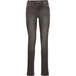 Dżinsy SKINNY bonprix szary denim. Szare jeansy damskie bonprix, z denimu. Za 44,99 zł.