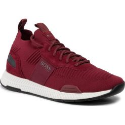 Sneakersy BOSS - Titanium 50414734 10220052 01 Dark Red 601. Czerwone sneakersy męskie Boss, bez zapięcia. W wyprzedaży za 579,00 zł.