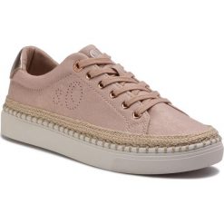 Espadryle S.OLIVER - 5-23609-22 Rose Gold 594. Różowe espadryle damskie S.Oliver, bez wzorów, ze skóry ekologicznej, bez obcasa, na płaskiej podeszwie. W wyprzedaży za 179,00 zł.
