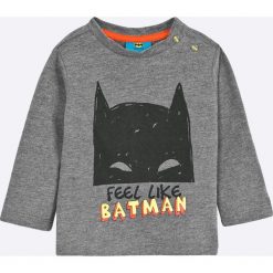 Blukids - Longsleeve dziecięcy 68-98 cm. Szare t-shirty chłopięce Blukids, z nadrukiem, z bawełny, z długim rękawem. W wyprzedaży za 24,90 zł.
