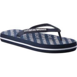 Japonki EA7 EMPORIO ARMANI - XCQ001 XCC07 00285 Navy. Niebieskie klapki damskie z materiału. W wyprzedaży za 179,00 zł.