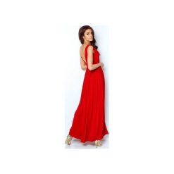 SUKIENKA REBECA. Niebieskie długie sukienki ivon, na studniówkę, w paski, z poliesteru, eleganckie, z długim rękawem, dopasowane. Za 239,00 zł.