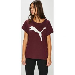 Puma - Top. Fioletowe topy damskie marki Puma, s, z nadrukiem, z bawełny, z okrągłym kołnierzem. Za 99,90 zł.