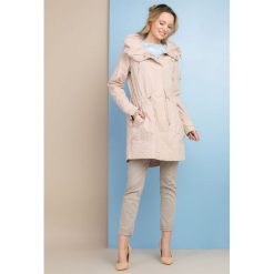 Parka z kapturem. Szare parki damskie marki Monnari, na wiosnę, z bawełny, długie, z kapturem. Za 199,50 zł.