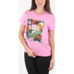 Vans Boxlet Koszulka Różowy. Różowe koszulki damskie Vans, s, z nadrukiem, z bawełny, bez kołnierzyka, z krótkim rękawem. Za 154,95 zł.