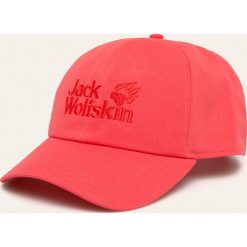 Jack Wolfskin - Czapka. Czerwone czapki męskie Jack Wolfskin, bez wzorów, z bawełny. W wyprzedaży za 59,90 zł.