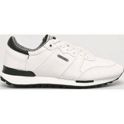 Pepe Jeans - Buty. Białe buty sportowe damskie Pepe Jeans, bez wzorów, z jeansu, sportowe. W wyprzedaży za 229,90 zł.