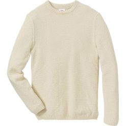Sweter Regular Fit bonprix naturalny. Brązowe swetry męskie bonprix, s, z dzianiny. Za 37,99 zł.