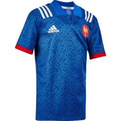 Koszulka do rugby krótki rękaw FFR 18 replika. Niebieskie koszulki męskie Adidas, m, bez wzorów, bez kołnierzyka, z krótkim rękawem, krótkie. Za 259,99 zł.