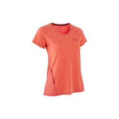 Koszulka do biegania RUN LIGHT damska. Czerwone bluzki damskie KALENJI, bez wzorów, z elastanu, bez kołnierzyka, bez rękawów. Za 39,99 zł.
