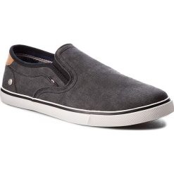 Tenisówki WRANGLER - Mitos Slip On WF0901001 Black 62. Czarne trampki męskie Wrangler, bez wzorów, z gumy, bez zapięcia. W wyprzedaży za 169,00 zł.
