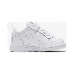 Buty Nike Court Borough Low (TDV) (870029-100). Szare buty dziewczęce sportowe Nike, na wiosnę, bez wzorów, ze skóry, bez zapięcia, nike court. Za 119,99 zł.