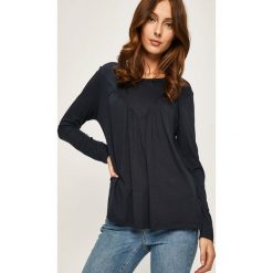 Answear - Bluzka. Czarne bluzki damskie ANSWEAR, s, bez wzorów, z elastanu, z okrągłym kołnierzem, z długim rękawem. Za 49,90 zł.