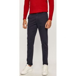 Trussardi Jeans - Spodnie. Niebieskie spodnie męskie Trussardi Jeans, bez wzorów, z elastanu. Za 449,90 zł.