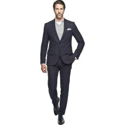 Marynarki męskie: marynarka bevis granatowy slim fit