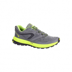 Buty do biegania KIPRUN TRAIL TR damskie. Szare buty do biegania damskie marki KALENJI, z gumy. W wyprzedaży za 149,99 zł.