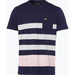 Lyle & Scott - T-shirt męski, niebieski. Niebieskie t-shirty męskie marki Lyle & Scott, s, w paski, bez kołnierzyka. Za 179,95 zł.