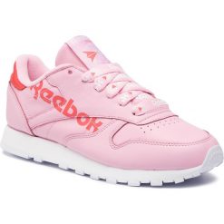 Buty Reebok - Cl Lthr DV3831 Charming Pink/Red/White. Różowe buty sportowe damskie Reebok, na co dzień, bez wzorów, ze skóry, bez obcasa, na płaskiej podeszwie, bez zapięcia. W wyprzedaży za 319,00 zł.