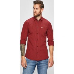 Tommy Jeans - Koszula. Czerwone koszule męskie Tommy Jeans, s, bez wzorów, z bawełny, button down, z długim rękawem. Za 339,90 zł.