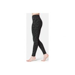Legginsy Gym & Pilates FIT+ 500 damskie. Niebieskie legginsy damskie DOMYOS, xs, bez wzorów, z elastanu. Za 49,99 zł.