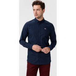 Tommy Jeans Koszula Niebieski. Niebieskie koszule męskie Tommy Jeans, l, z haftami, z bawełny, bez kołnierzyka, z długim rękawem. Za 324,95 zł.
