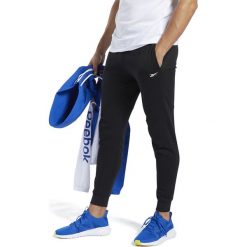 REEBOK TRAINING ESSENTIALS LINEAR LOGO > FK6140. Spodnie męskie Reebok, s, z aplikacjami, z bawełny, street. Za 169,99 zł.