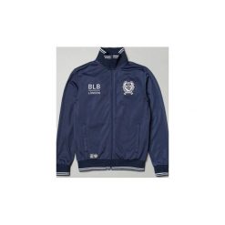 Bluza BLB TIPPED TRACK TOP Navy. Niebieskie bluzy męskie Crankk, xl, z haftami, vintage, bez kołnierzyka, bez rękawów, bez kaptura. Za 249,00 zł.