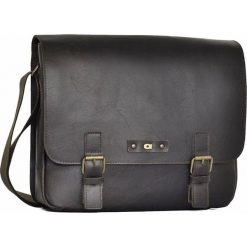 Skórzana listonoszka unisex Daag Woody 2 ciemny brąz - c. brązowy. Pomarańczowe torby męskie skórzane daag, bez wzorów, z poliesteru. Za 319,99 zł.