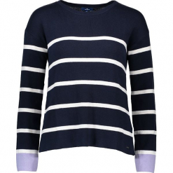 Sweter w kolorze granatowym. Niebieskie swetry klasyczne damskie marki Tom Tailor Adults, s, z bawełny, z okrągłym kołnierzem. W wyprzedaży za 130,95 zł.