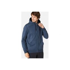 Bluza z kapturem Gym & Pilates 500 męska. Niebieskie bluzy męskie DOMYOS, s, bez wzorów, z elastanu, sportowe, z kapturem, bez rękawów, z kapturem. Za 79,99 zł.