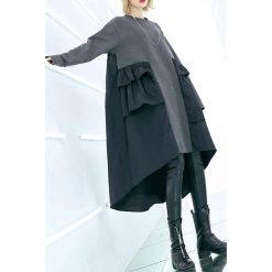 Tunika TALIRA. Szare tuniki damskie Tunika TALIRA, s, bez wzorów, bez kołnierzyka, bez rękawów. W wyprzedaży za 69,00 zł.