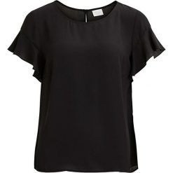 VILA Lucy S / S Flauszowa bluzka damska Top-Noos Black (rozmiar XS). Czarne bluzki damskie Vila, s, bez wzorów, bez kołnierzyka. W wyprzedaży za 100,00 zł.