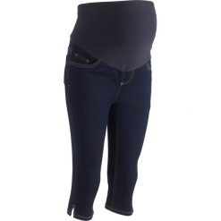 Dżinsy rybaczki ciążowe bonprix ciemny denim. Niebieskie jeansy damskie bonprix, z jeansu. Za 109,99 zł.
