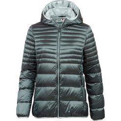 Kurtka puchowa w kolorze ciemnozielonym. Zielone kurtki damskie pikowane marki Ski- & Outdoor, bez wzorów, z puchu, bez kaptura. W wyprzedaży za 241,95 zł.