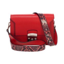 Torebki klasyczne damskie: Skórzana torebka w kolorze czerwonym – (S)26 x (W)15 x (G)8 cm