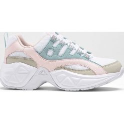 Sneakersy Kappa bonprix biało-miętowo-jasnoróżowy -beżowy. Białe buty sportowe damskie bonprix. Za 169,99 zł.