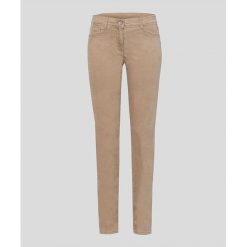 Spodnie "Shakira" - Skinny fit - w kolorze beżowym. Brązowe spodnie damskie BRAX. W wyprzedaży za 189,95 zł.