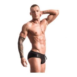 Kąpielówki Aero Black (kieszonka Push-up). Czarne kąpielówki męskie Alpha Male, m, bez wzorów. Za 95,90 zł.