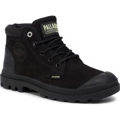 Trapery PALLADIUM - Low Cuf Lea W 95561-035-M Black/Green Sheen. Czarne trapery damskie Palladium, ze skóry. W wyprzedaży za 339,00 zł.