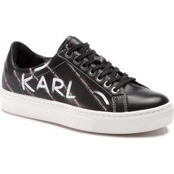 Sneakersy KARL LAGERFELD - KL61028 Black/White Lthr. Czarne półbuty damskie KARL LAGERFELD, ze skóry. W wyprzedaży za 529,00 zł.