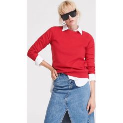 Bluza z bawełny organicznej - Czerwony. Czerwone bluzy damskie Reserved, s, bez wzorów, z bawełny, bez rękawów, bez kaptura. W wyprzedaży za 39,99 zł.