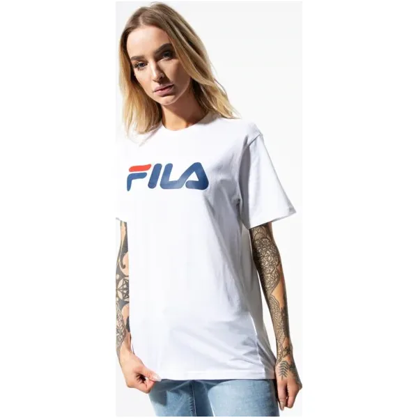 Fila Koszulka Ss Pure Short Sleeve Shirt Ww , biały, rozmiar S. Białe koszulki damskie Fila, s, bez wzorów, z tkaniny, klasyczne, z klasycznym kołnierzykiem, bez rękawów. Za 129,99 zł.