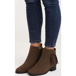 Botki damskie: Brązowe Botki Lupita