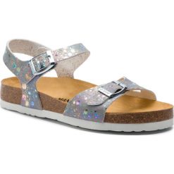 Sandały DR. BRINKMANN - 510303 Silber 92. Szare klapki damskie Dr. Brinkmann, bez wzorów, ze skóry ekologicznej, bez obcasa. Za 159,00 zł.