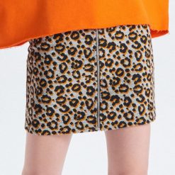 Spódnica mini w panterkę - Czarny. Czarne spódniczki damskie Cropp, s, bez wzorów, mini. Za 59,99 zł.