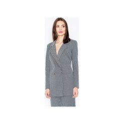Żakiet M437 Żakard. Szare marynarki damskie FIGL, xl, bez wzorów, z żakardem. Za 199,00 zł.