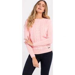 Jimmy Sanders sweter damski 19W L różowy. Różowe swetry damskie Jimmy Sanders, l, bez wzorów, bez rękawów, bez kaptura. Za 169,00 zł.