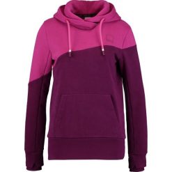 Bluzy damskie: Bench HOODY COLOR BLOCK Bluza z kapturem plum caspia