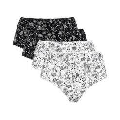 Cellbes Figi 4 Pack czarny biały female czarny/biały 58/60. Czarne majtki damskie Cellbes, w kwiaty, z bawełny. Za 115,00 zł.