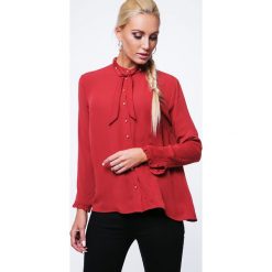 Koszula z cyrkoniami ruda MP26005. Czerwone koszule damskie Fasardi, s, bez wzorów, bez kołnierzyka, bez rękawów. Za 49,00 zł.